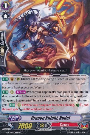 Dragon Knight Nadel G BT07 068EN Common C G Booster Set 7 Glorious Bravery of Radiant Sword Singles Dragon Knight Nadel G BT07 068EN Common C G Booster Set 7 Glorious Bravery of Radiant Sword Singles