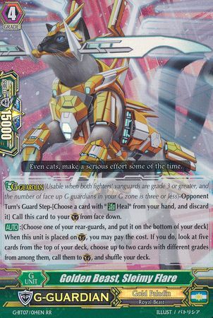 Golden Beast Sleimy Flare G BT07 014EN Rare RR Golden Beast Sleimy Flare G BT07 014EN Rare RR
