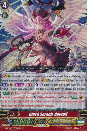 Black Seraph Gavrail G BT07 003EN Triple Rare RRR Black Seraph Gavrail G BT07 003EN Triple Rare RRR