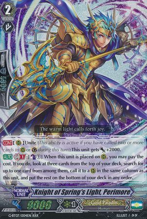 Knight of Spring s Light Perimore G BT07 004EN Triple Rare RRR Knight of Spring s Light Perimore G BT07 004EN Triple Rare RRR
