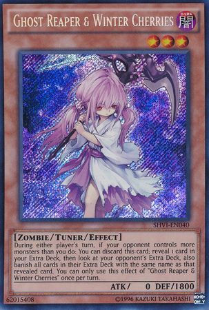 Ghost Reaper Winter Cherries SHVI EN040 Secret Rare Unlimited Ghost Reaper Winter Cherries SHVI EN040 Secret Rare Unlimited
