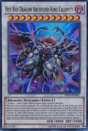 Hot Red Dragon Archfiend King Calamity SHVI EN097 Ultra Rare Unlimited Hot Red Dragon Archfiend King Calamity SHVI EN097 Ultra Rare Unlimited