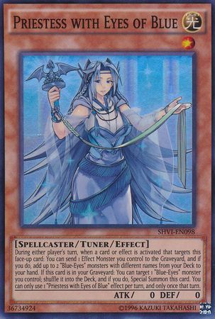 Priestess with Eyes of Blue SHVI EN098 Super Rare Unlimited Priestess with Eyes of Blue SHVI EN098 Super Rare Unlimited