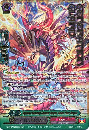 Supreme Heavenly Emperor Dragon Defeat Flare Dragon G BT07 002EN SGR Supreme Heavenly Emperor Dragon Defeat Flare Dragon G BT07 002EN SGR