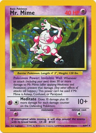 Mr. Mime - 6/64 - Holo (No Set Symbol Misprint)