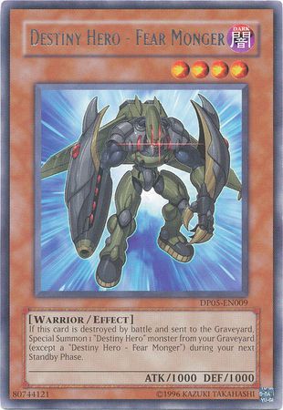 Destiny Hero Fear Monger DP05 EN009 Rare Unlimited Duelist Pack Aster Phoenix Unlimited Singles Destiny Hero Fear Monger DP05 EN009 Rare Unlimited Duelist Pack Aster Phoenix Unlimited Singles