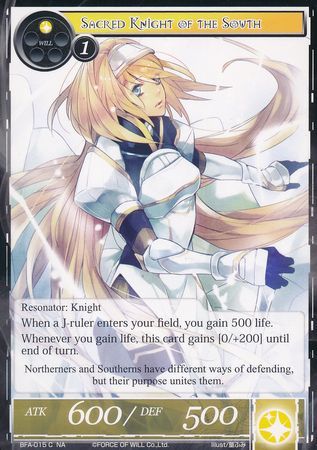 Sacred Knight of the South BFA 015 Common Sacred Knight of the South BFA 015 Common