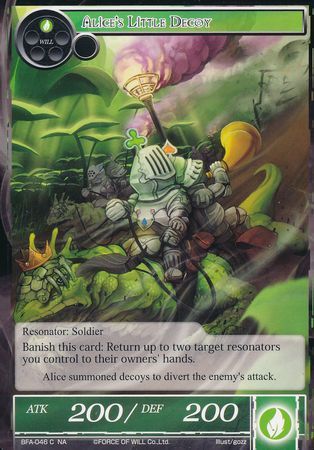 Alice s Little Decoy BFA 046 Common Force of Will Battle for Attoractia Singles Alice s Little Decoy BFA 046 Common Force of Will Battle for Attoractia Singles