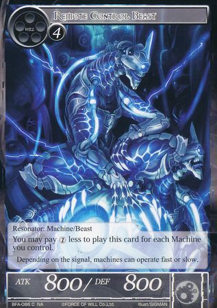 Remote Control Beast BFA 086 Common Force of Will Battle for Attoractia Singles Remote Control Beast BFA 086 Common Force of Will Battle for Attoractia Singles