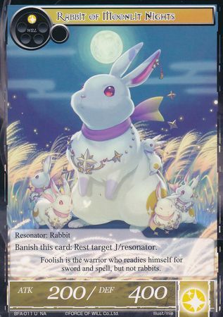 Rabbit of Moonlit Nights BFA 011 Uncommon Force of Will Battle for Attoractia Singles Rabbit of Moonlit Nights BFA 011 Uncommon Force of Will Battle for Attoractia Singles