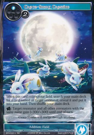 Croco Shark Crossing BFA 033 Uncommon Force of Will Battle for Attoractia Singles Croco Shark Crossing BFA 033 Uncommon Force of Will Battle for Attoractia Singles