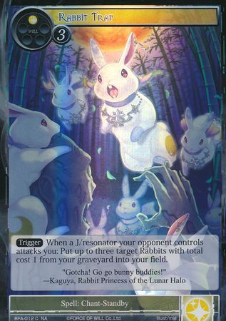 Rabbit Trap BFA 012 Common Foil Force of Will Battle for Attoractia Foil Singles Rabbit Trap BFA 012 Common Foil Force of Will Battle for Attoractia Foil Singles