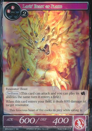 Lapis Beast of Flame BFA 024 Common Foil Lapis Beast of Flame BFA 024 Common Foil