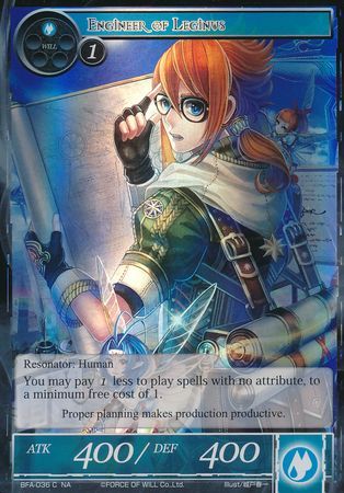 Engineer of Leginus BFA 036 Common Foil Force of Will Battle for Attoractia Foil Singles Engineer of Leginus BFA 036 Common Foil Force of Will Battle for Attoractia Foil Singles