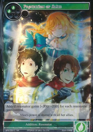 Protection of Alice BFA 054 Common Foil Force of Will Battle for Attoractia Foil Singles Protection of Alice BFA 054 Common Foil Force of Will Battle for Attoractia Foil Singles
