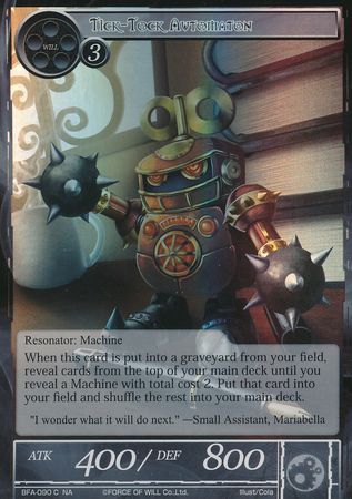 Tick Tock Automaton BFA 090 Common Foil Force of Will Battle for Attoractia Foil Singles Tick Tock Automaton BFA 090 Common Foil Force of Will Battle for Attoractia Foil Singles