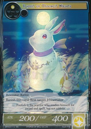 Rabbit of Moonlit Nights BFA 011 Uncommon Foil Force of Will Battle for Attoractia Foil Singles Rabbit of Moonlit Nights BFA 011 Uncommon Foil Force of Will Battle for Attoractia Foil Singles