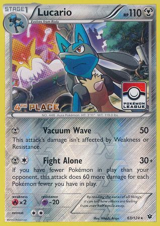  Pokemon - Lucario (63/124) - XY Fates Collide - Holo : Toys &  Games