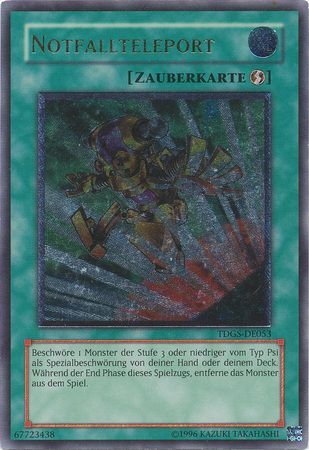 Ultimate Rare Notfallteleport TDGS DE053 Unlimited German Yugioh Cards Ultimate Rare Notfallteleport TDGS DE053 Unlimited German Yugioh Cards