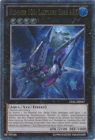 Ultimate Rare Nummer 101 Lautlose Ehre Ark LVAL DE047 Unlimited German Yugioh Cards Ultimate Rare Nummer 101 Lautlose Ehre Ark LVAL DE047 Unlimited German Yugioh Cards