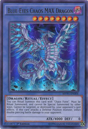 1st Edition "Blue-Eyes Chaos MAX Dragon" Ultra Rare YUGIOH Card