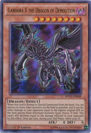 Yugioh 1x MVP1-EN049 Gandora-X the Dragon of Demolition Ultra Rare 1st Ed 