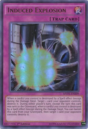 Induced Explosion MVP1 EN009 Ultra Rare 1st Edition Induced Explosion MVP1 EN009 Ultra Rare 1st Edition