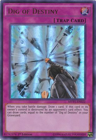Dig of Destiny MVP1 EN022 Ultra Rare 1st Edition Dig of Destiny MVP1 EN022 Ultra Rare 1st Edition
