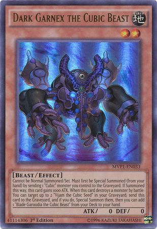 Dark Garnex the Cubic Beast MVP1 EN033 Ultra Rare 1st Edition Dark Garnex the Cubic Beast MVP1 EN033 Ultra Rare 1st Edition