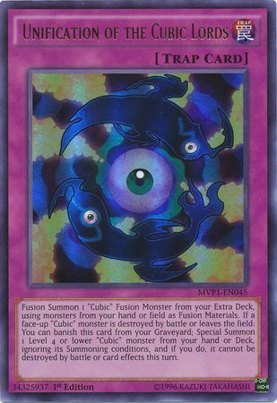MVP1-EN045 1ST EDITION YU-GI-OH ULTRA RARE UNIFICATION OF THE CUBIC LORDS 