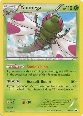 Yanmega 7 114 Rare XY Steam Siege Singles Yanmega 7 114 Rare XY Steam Siege Singles
