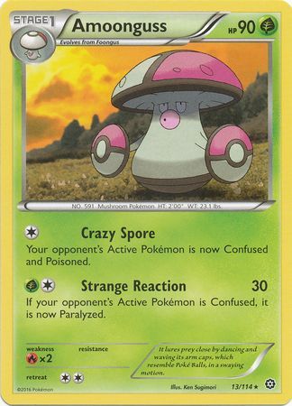Amoonguss 13 114 Rare XY Steam Siege Singles Amoonguss 13 114 Rare XY Steam Siege Singles