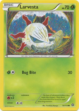 Larvesta 14 114 Common XY Steam Siege Singles Larvesta 14 114 Common XY Steam Siege Singles
