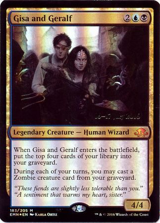Gisa and Geralf 183 285 EMN Pre Release Foil Promo Magic The Gathering Promo Cards Gisa and Geralf 183 285 EMN Pre Release Foil Promo Magic The Gathering Promo Cards