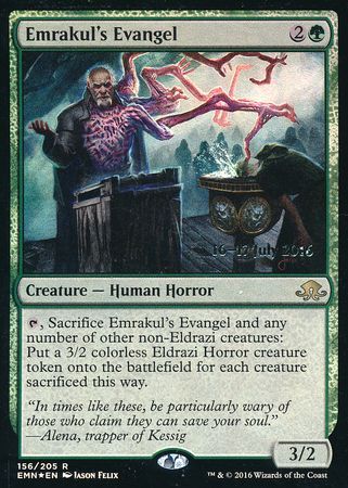 Emrakul s Evangel 156 205 EMN Prerelease Foil Promo Magic The Gathering Promo Cards Emrakul s Evangel 156 205 EMN Prerelease Foil Promo Magic The Gathering Promo Cards