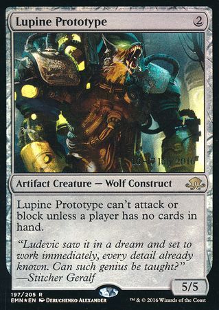 Lupine Prototype 197 205 EMN Prerelease Foil Promo Magic The Gathering Promo Cards Lupine Prototype 197 205 EMN Prerelease Foil Promo Magic The Gathering Promo Cards