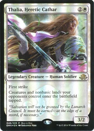 Thalia Heretic Cathar EMN Buy a Box Promo Magic The Gathering Promo Cards Thalia Heretic Cathar EMN Buy a Box Promo Magic The Gathering Promo Cards