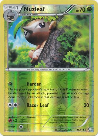 Nuzleaf 10 114 Uncommon Reverse Holo XY Steam Siege Reverse Holo Singles Nuzleaf 10 114 Uncommon Reverse Holo XY Steam Siege Reverse Holo Singles