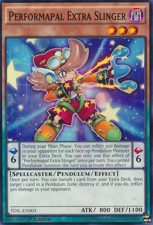 Performapal Extra Slinger TDIL EN003 Common 1st Edition The Dark Illusion 1st Edition Singles Performapal Extra Slinger TDIL EN003 Common 1st Edition The Dark Illusion 1st Edition Singles