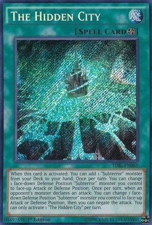 The Hidden City TDIL EN085 Secret Rare 1st Edition The Dark Illusion 1st Edition Singles The Hidden City TDIL EN085 Secret Rare 1st Edition The Dark Illusion 1st Edition Singles
