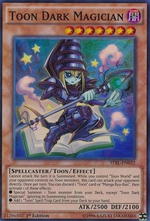 Toon Dark Magician TDIL-EN032 1st Edition or Unlimited Ed Super Rare Yugioh Card