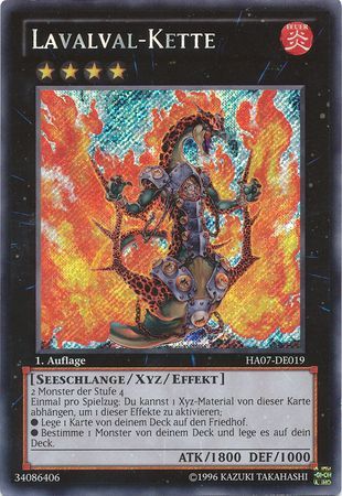 Lavalval Kette HA07 DE019 Secret Rare 1st Edition German Yugioh Cards Lavalval Kette HA07 DE019 Secret Rare 1st Edition German Yugioh Cards