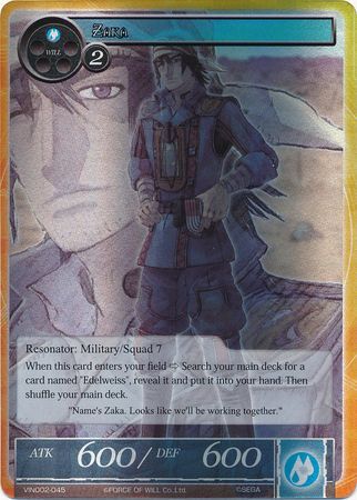 Zaka VIN002 045 Super Rare Foil Force of Will Vingolf 2 Valkyria Chronicles Singles Zaka VIN002 045 Super Rare Foil Force of Will Vingolf 2 Valkyria Chronicles Singles
