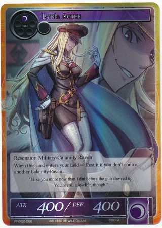 Lydia Agthe VIN002 068 Super Rare Foil Force of Will Vingolf 2 Valkyria Chronicles Singles Lydia Agthe VIN002 068 Super Rare Foil Force of Will Vingolf 2 Valkyria Chronicles Singles