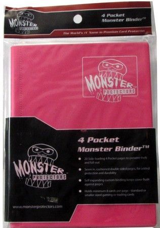 Monster Protectors Pink Matte 4 Pocket Portfolio Binder 4P MPK Monster Protectors Pink Matte 4 Pocket Portfolio Binder 4P MPK