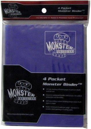 Monster Protectors Purple Matte 4 Pocket Portfolio Binder MON4PMPR Binders Portfolios Monster Protectors Purple Matte 4 Pocket Portfolio Binder MON4PMPR Binders Portfolios