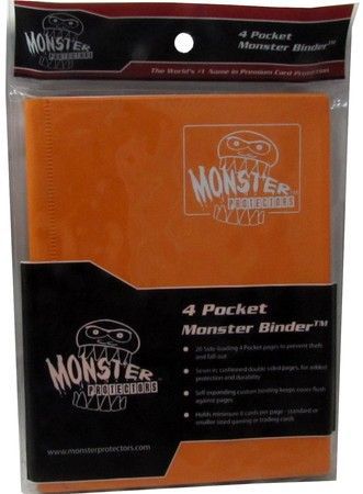 Monster Protectors Orange Matte 4 Pocket Portfolio Binder 4P MOR Monster Protectors Orange Matte 4 Pocket Portfolio Binder 4P MOR