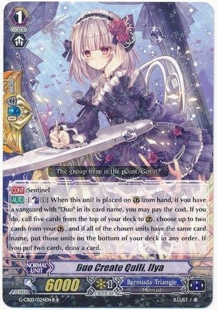 Duo Create Quill Ilya G CB03 024EN B Rare R G Clan Booster 3 Blessing of Divas Singles Duo Create Quill Ilya G CB03 024EN B Rare R G Clan Booster 3 Blessing of Divas Singles