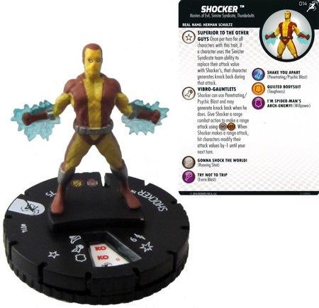 Shocker 014 Superior Foes of Spider Man Marvel Heroclix Marvel The Superior Foes of Spider Man Singles Shocker 014 Superior Foes of Spider Man Marvel Heroclix Marvel The Superior Foes of Spider Man Singles