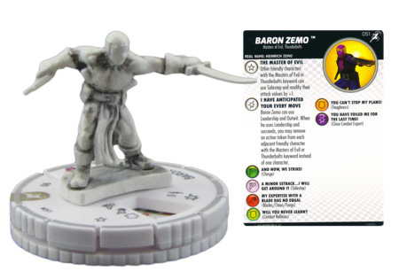 Baron Zemo Sketch Variant 051 Superior Foes of Spider Man Marvel Heroclix Baron Zemo Sketch Variant 051 Superior Foes of Spider Man Marvel Heroclix